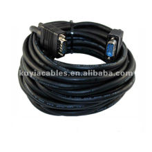 Noir 15 PIN SVGA SUPER VGA Moniteur 2 mâle 15 mètres Câble VGA pour lcd connecteur 15 broches